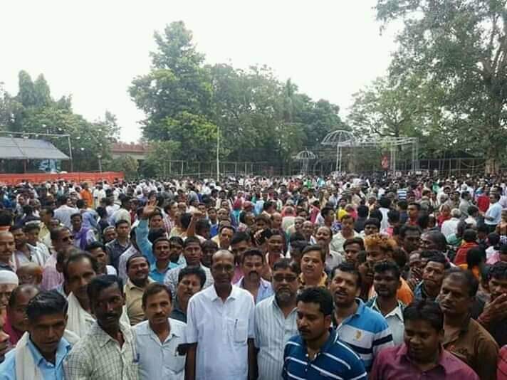 विजय अग्रवाल नामांकन जनसैलाब रायगढ़ चुनाव भीड़ दृश्य