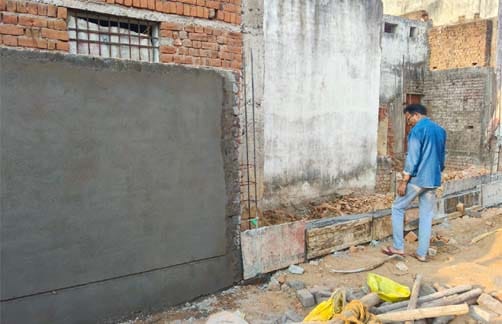 मगरलोड गौठान पानी टंकी बाउंड्री वॉल निर्माण स्थल
