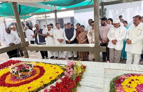 श्री अरबिंदो आश्रम में सांसद बृजमोहन ने किया नमन