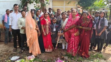 बगदई में बालिका शौचालय निर्माण भूमिपूजन कार्यक्रम