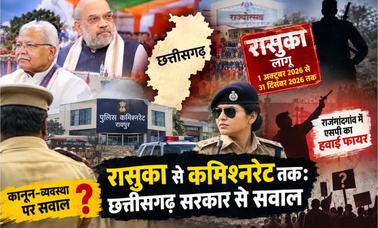 छत्तीसगढ़ में रासुका और कानून-व्यवस्था पर सवाल