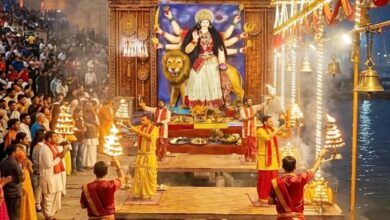 गुरूर में मां दुर्गा महाआरती का भव्य आयोजन